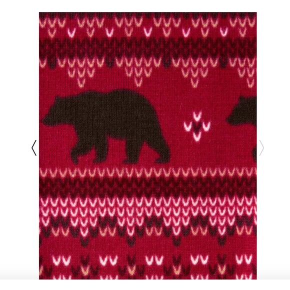 NWT Gymboree Boys Red & Ivory W/Skiing Christmas Bear Cotton Pajamas - Picture 9 of 9